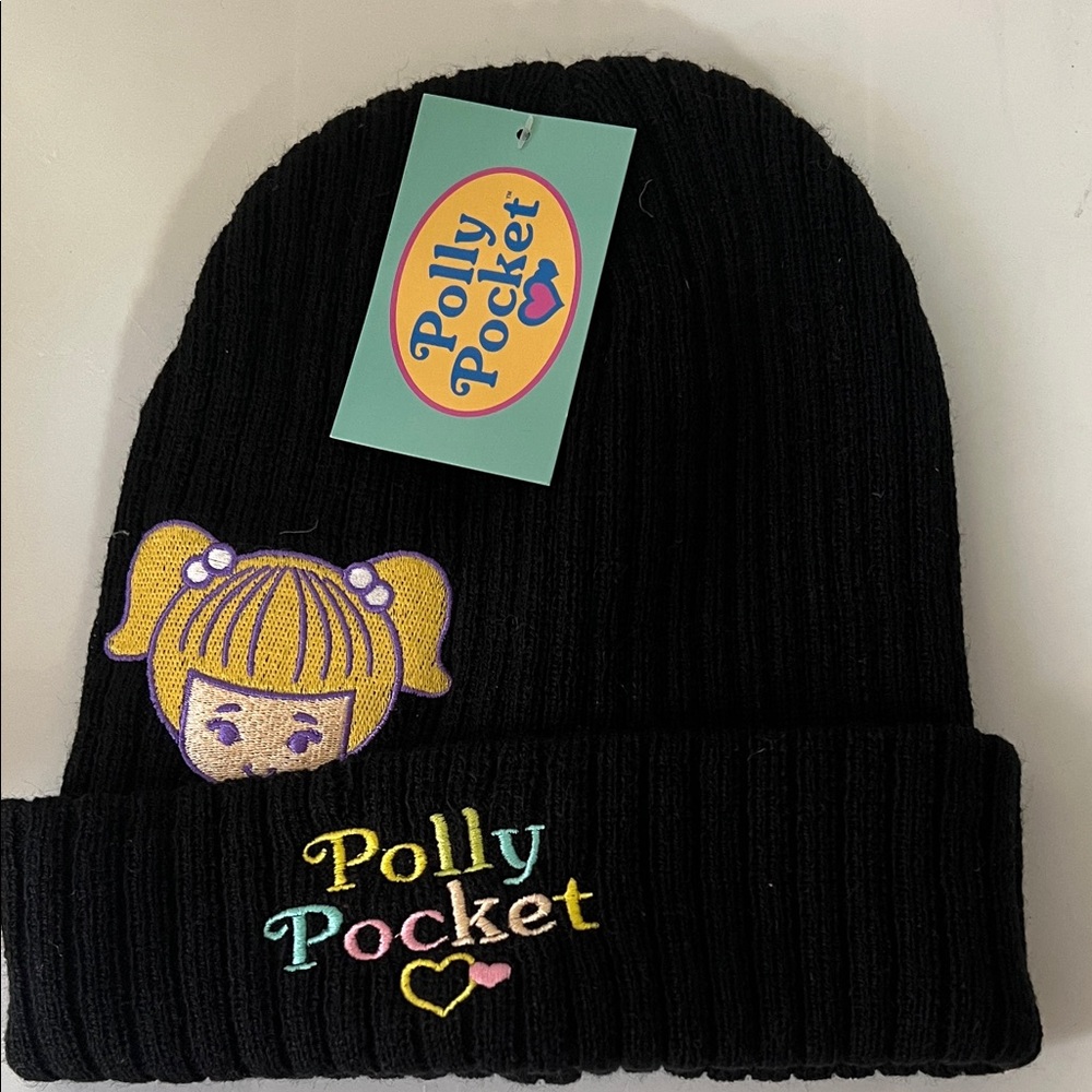 Polly Pocket Black Kids Beanie Hat